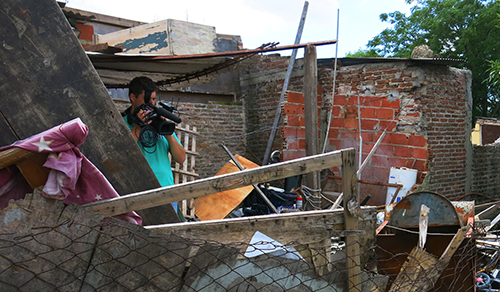 Grabación en el riachuelo