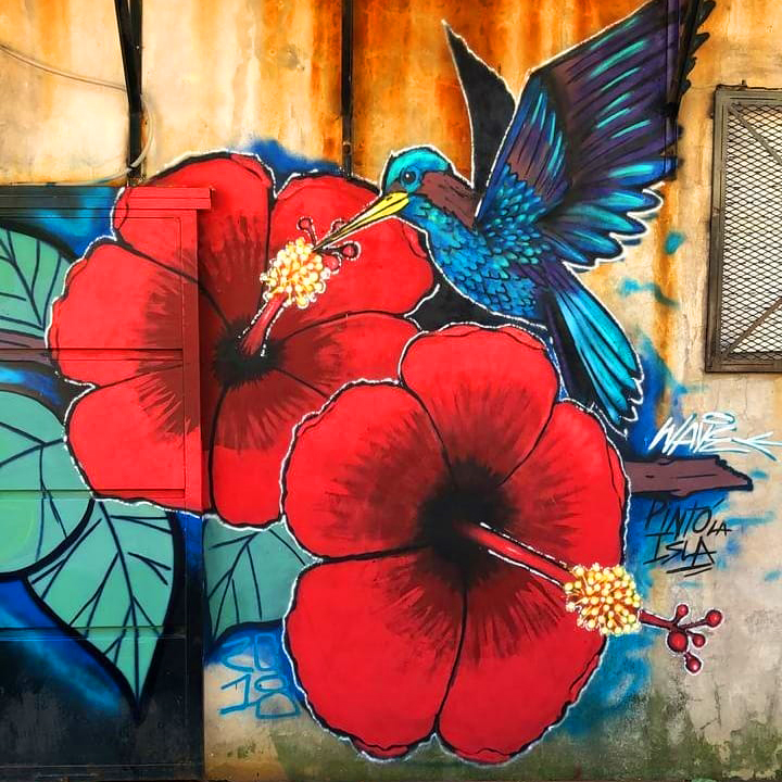 Mural en Isla Maciel