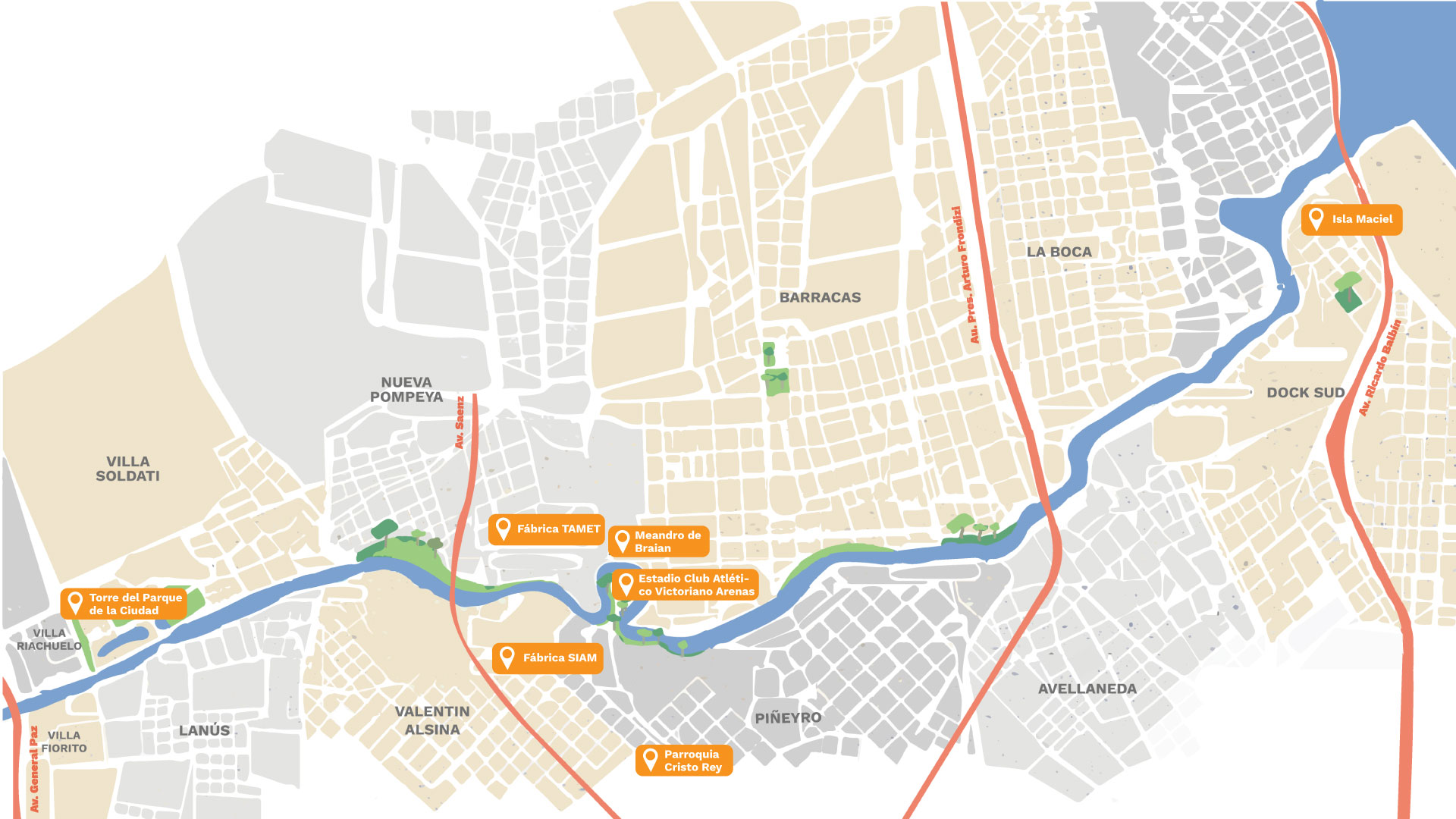 mapa sitios de interes