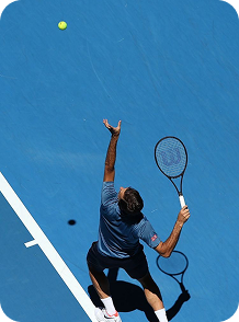 Tennis player serve