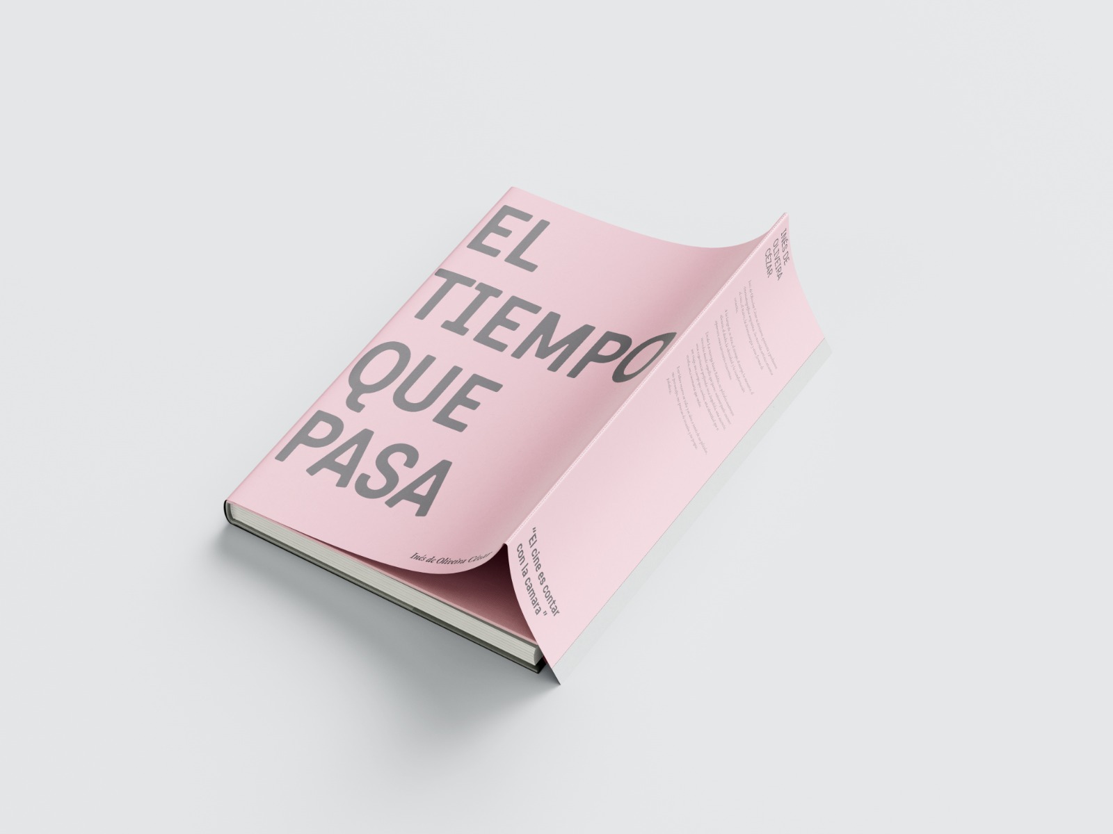 pink book which title is 'El tiempo que pasa' by Ines de Oliveria Cesar