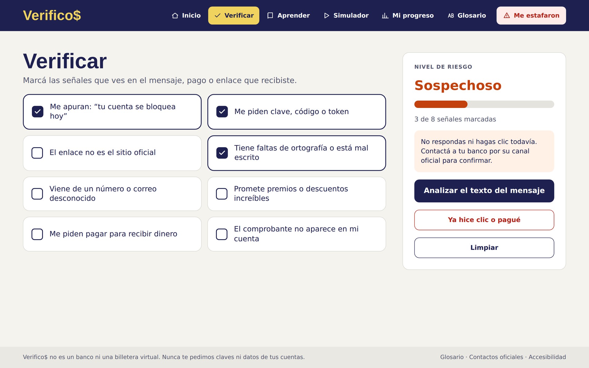 Verificar