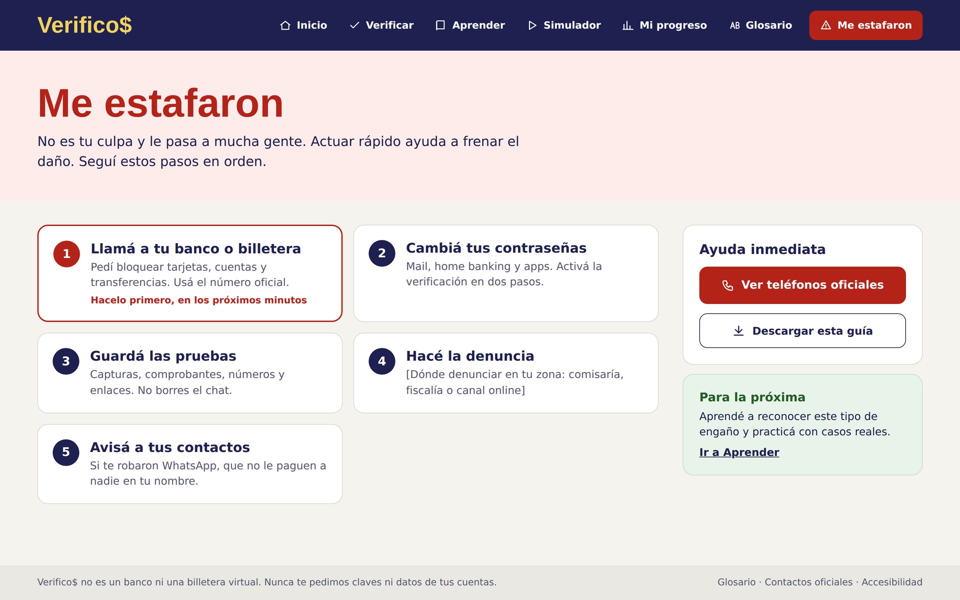 Me estafaron