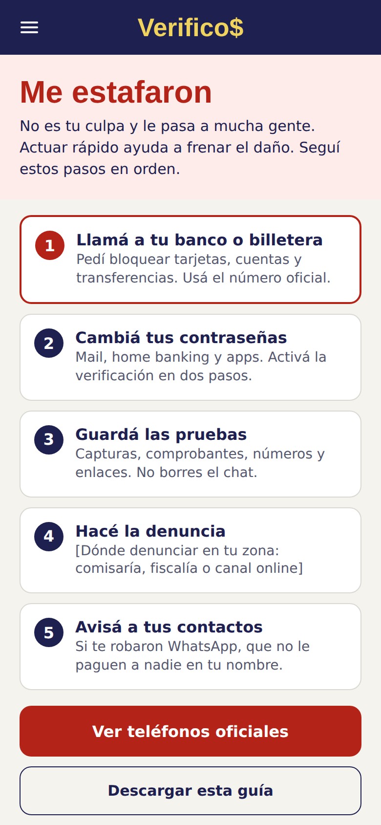 Me estafaron