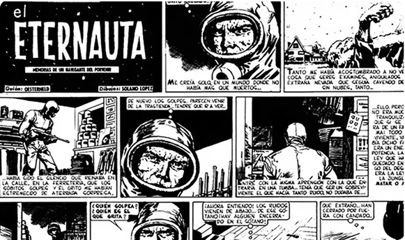 Ilustración del cómic El Eternauta