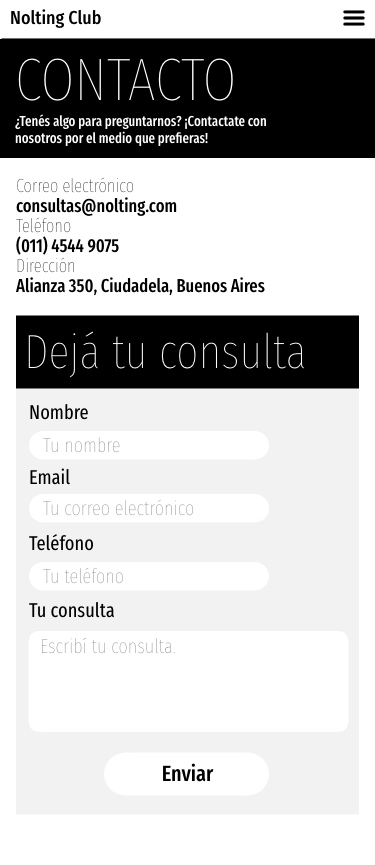 Información de contacto